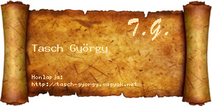 Tasch György névjegykártya